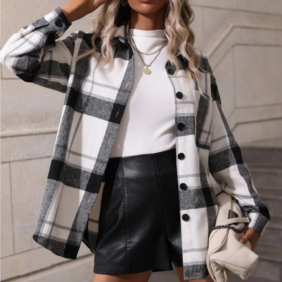 Boho Buffalo plaid coat jacket - Picture 5 of 7